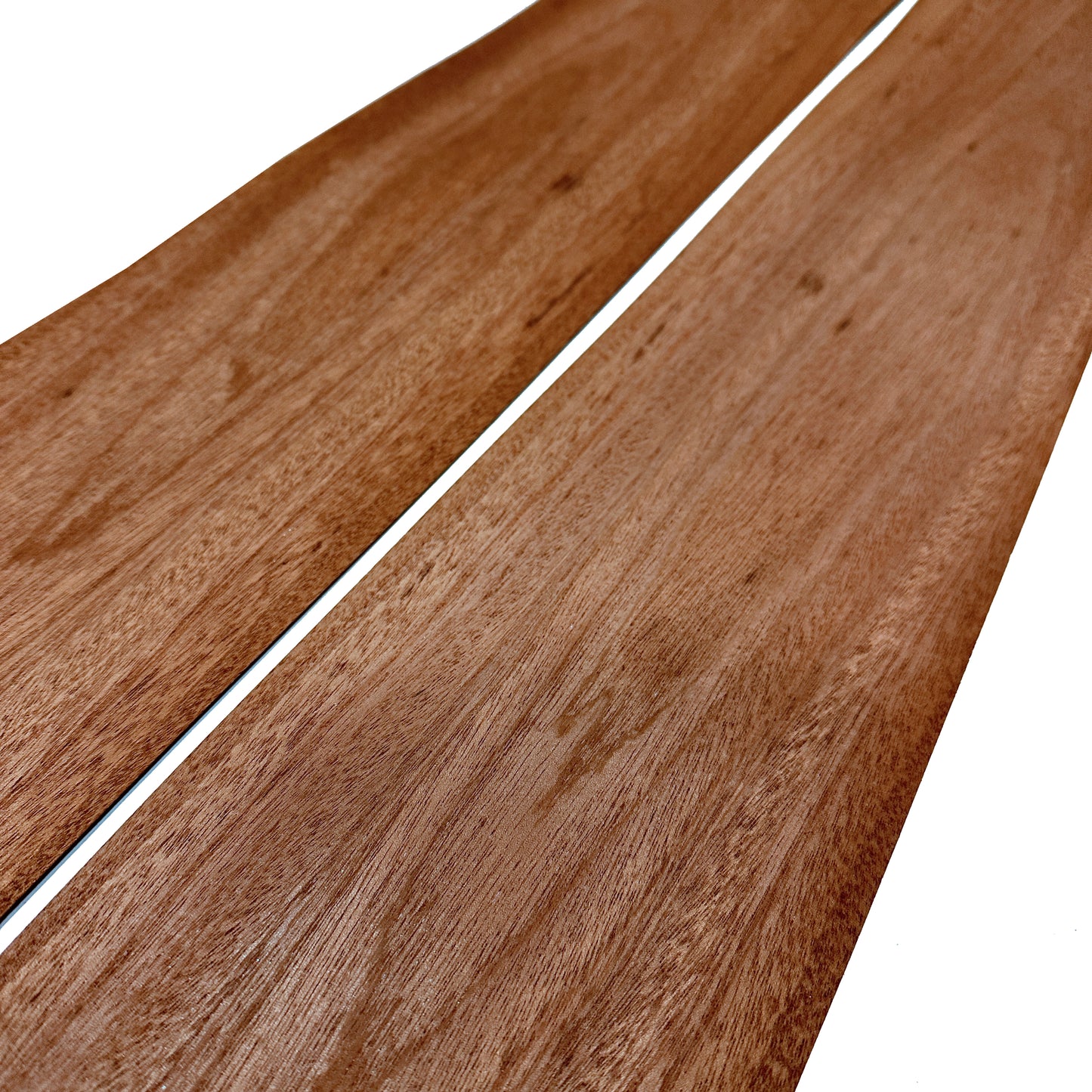 Mahogany Sapele crown cut wood veneer - 2 sheets 6ft 3" x 5" ( 190 x 13 cm )