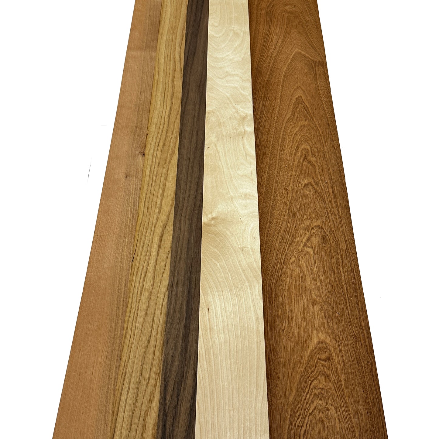 Wood veneers - mixed pack. Set of 5 whole leafs.