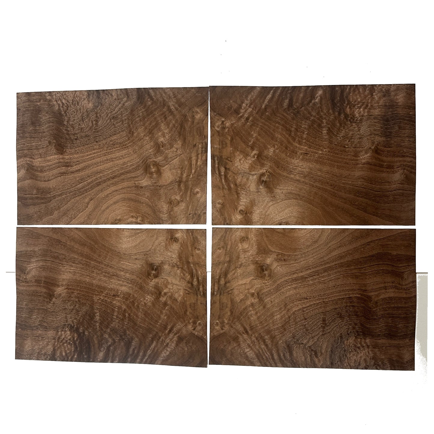 Walnut burr veneer sheets