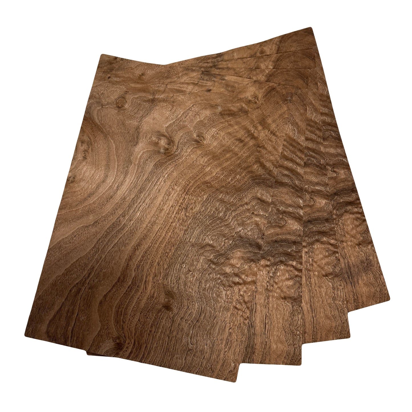 Walnut cluster veneer sheets