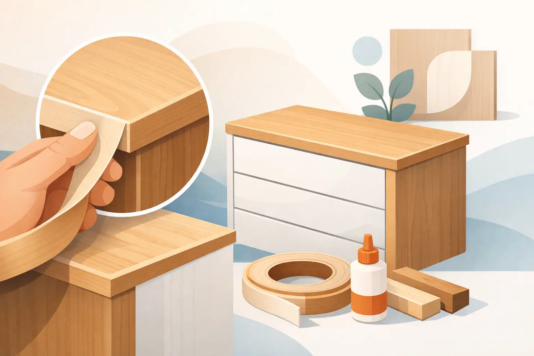 Wood Veneer Edging for Clean Furniture Edges