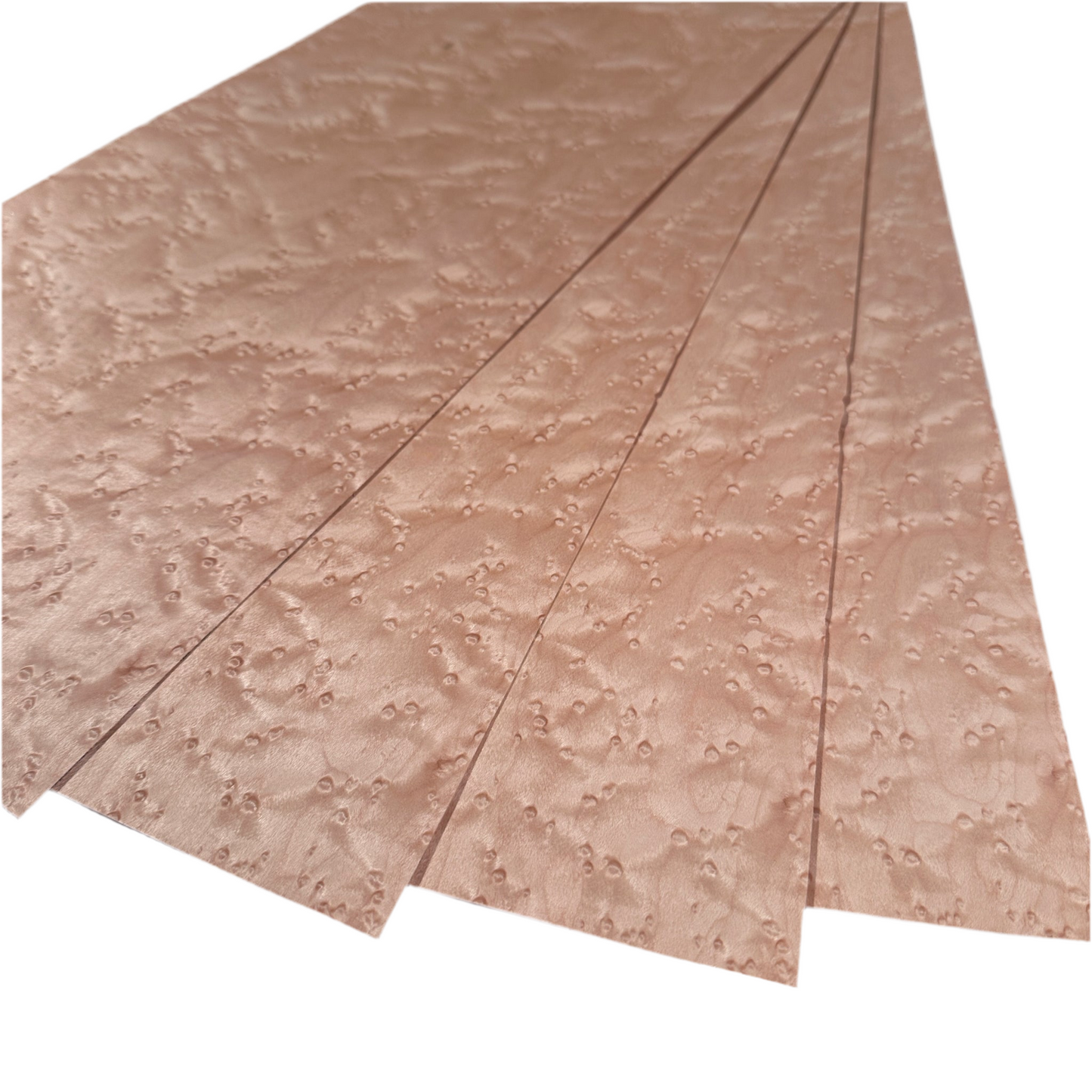 Birds Eye maple veneer - set of 4 leafs 22" x 7.5" ( 56 x 19 cm )