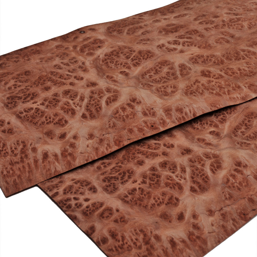 Amboyna Burr veneer - set of 2 leafs. 22" x 7" ( 56 x 18 cm )