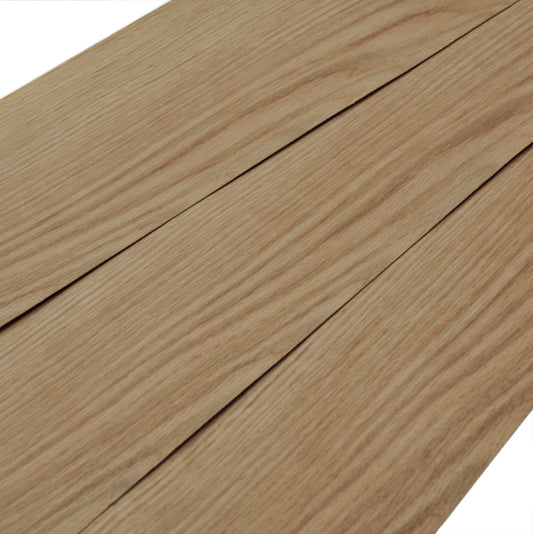 American Oak wood veneer. Half crown 2 sheets 8ft x 6" ( 244 x 16 cm )