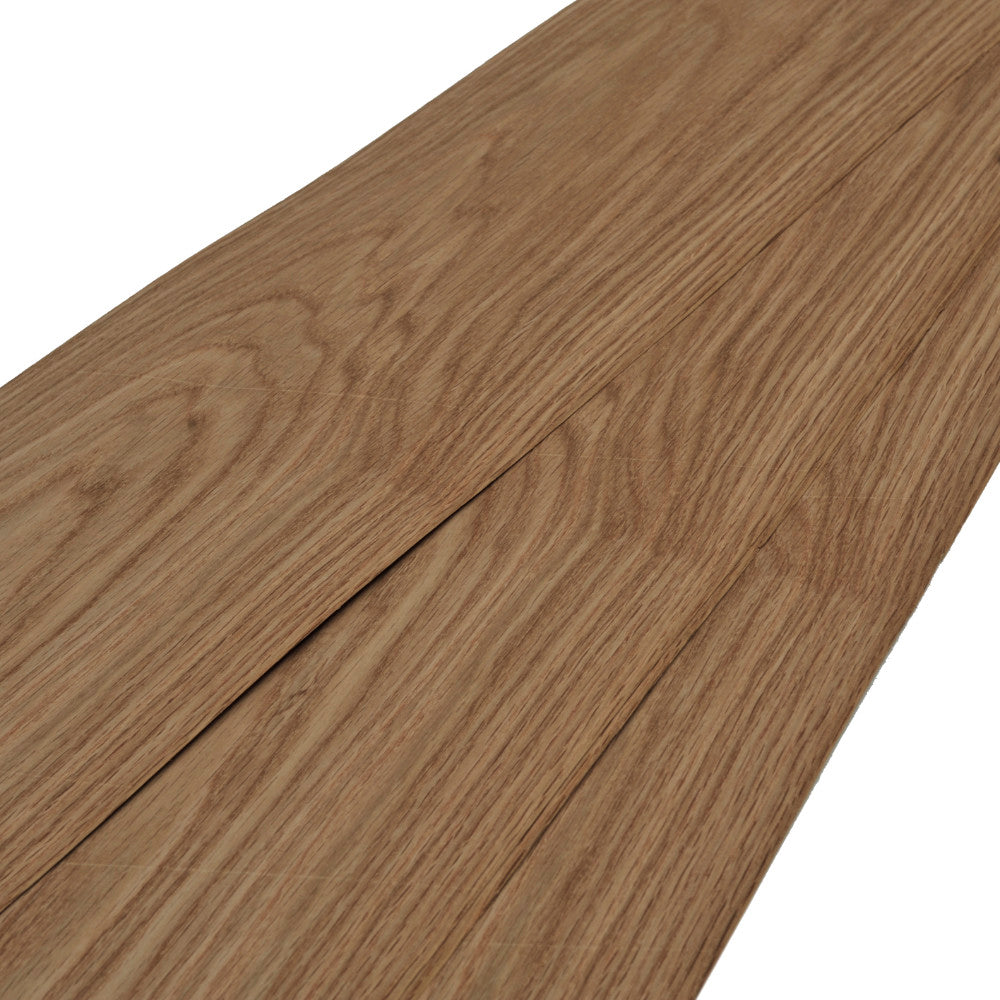 American Oak wood veneer. Crown cut sheet 9ft x 6.5 - 9" ( 275 x 16 - 23 cm )