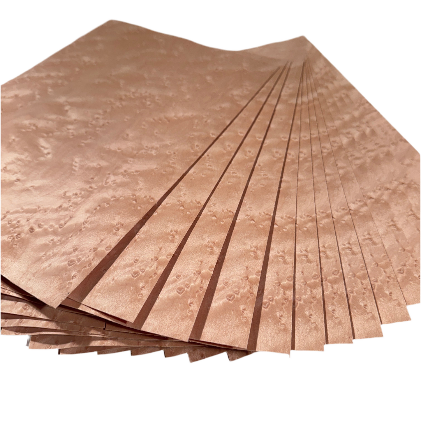 Birds Eye maple veneer - set of 14 leafs 10" x 7" ( 26 x 18 cm )