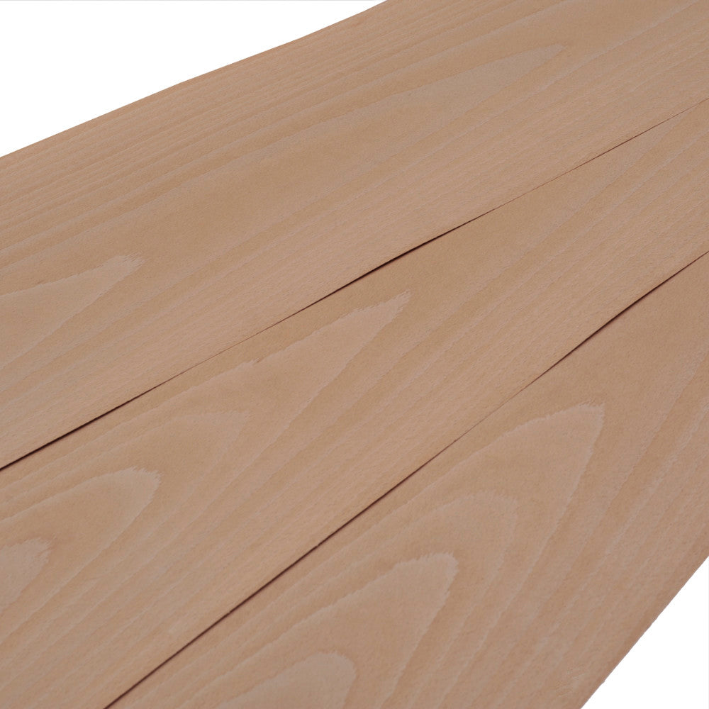 Steamed Beech natural wood veneer. Sheet 7ft 7" x 9.5" ( 230 x 24 cm )