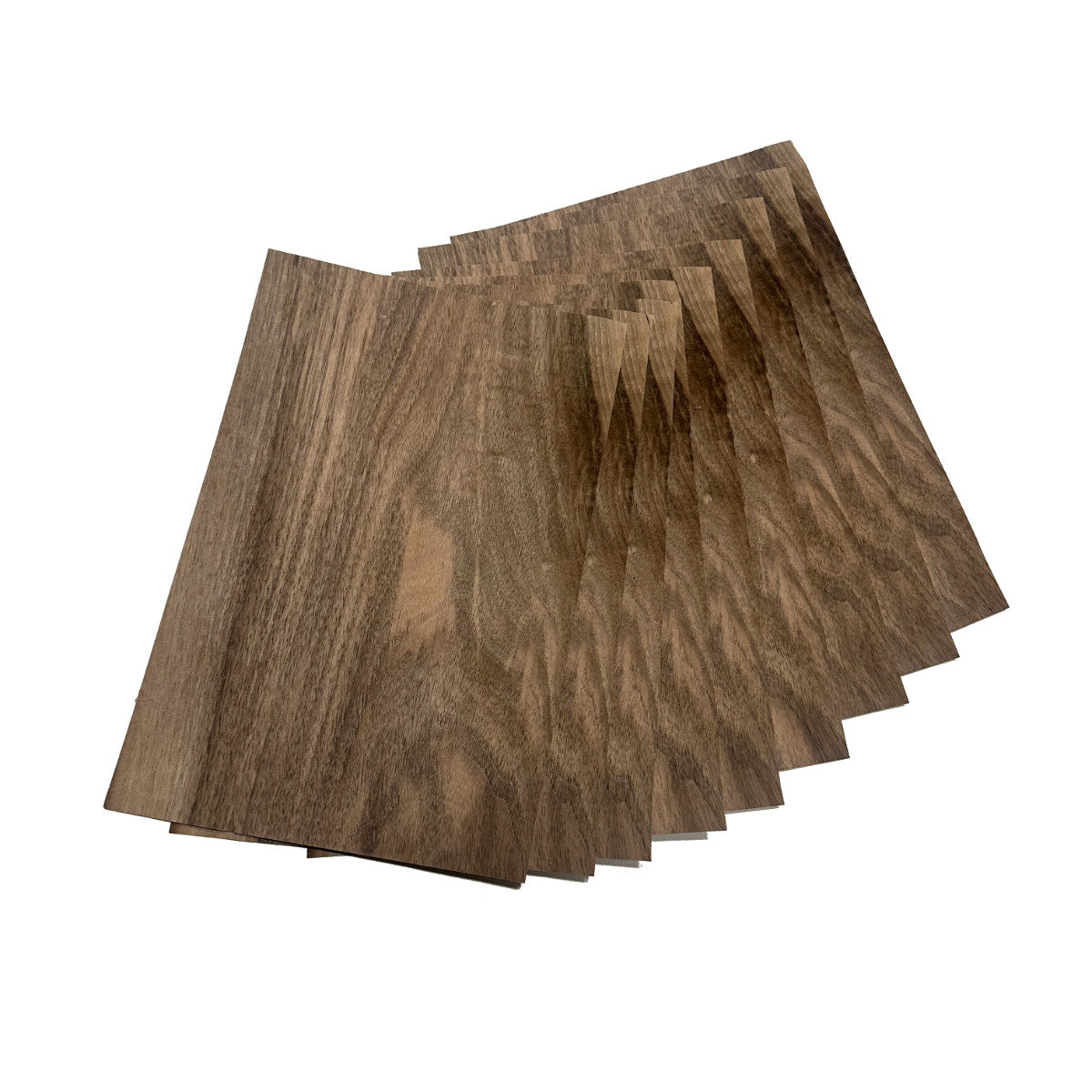 European Walnut wood veneer set of 9 sheets 11.5" x 8" ( 30 x 20 cm )