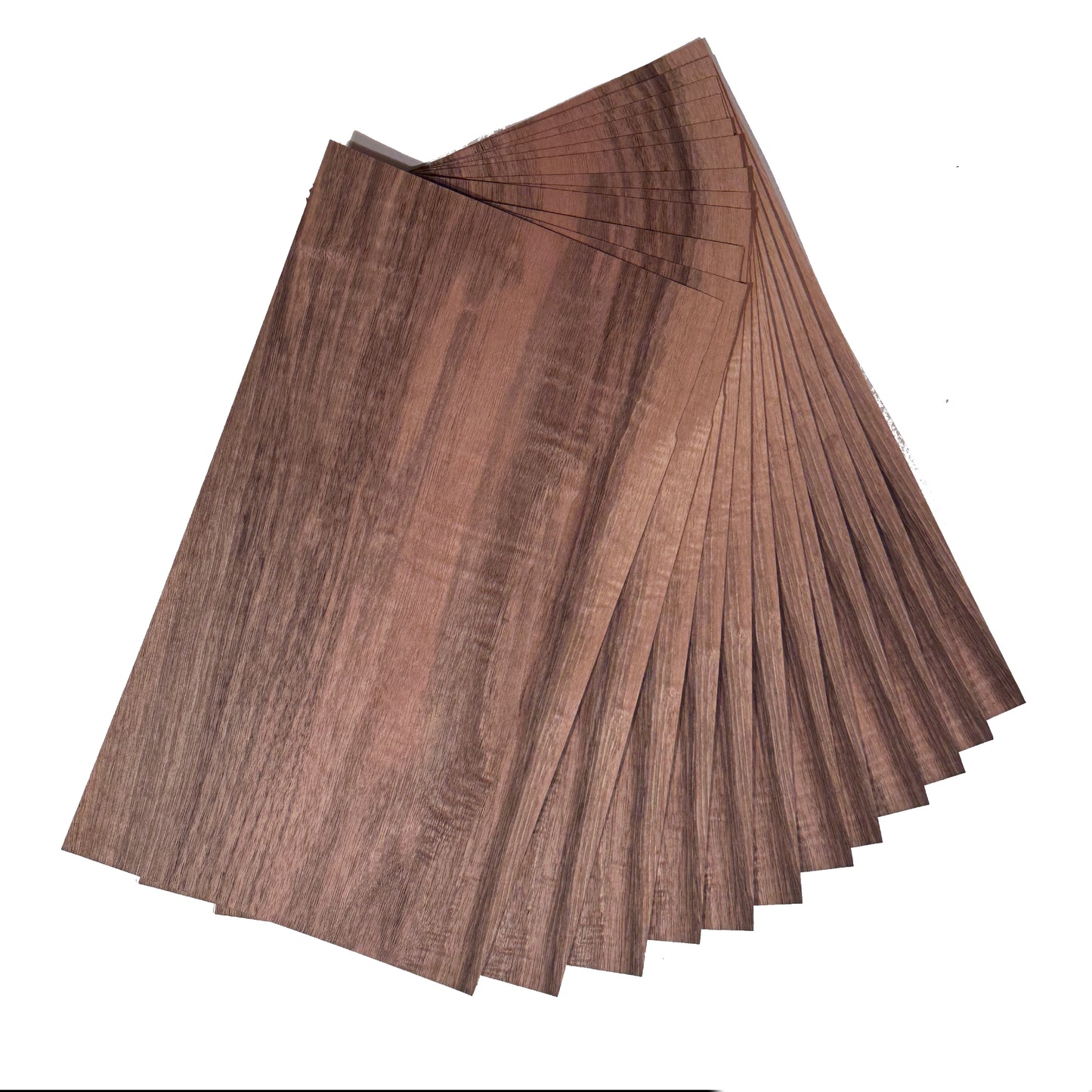 European Walnut wood veneer set of 12 sheets 14" x 8" ( 36 x 20 cm )