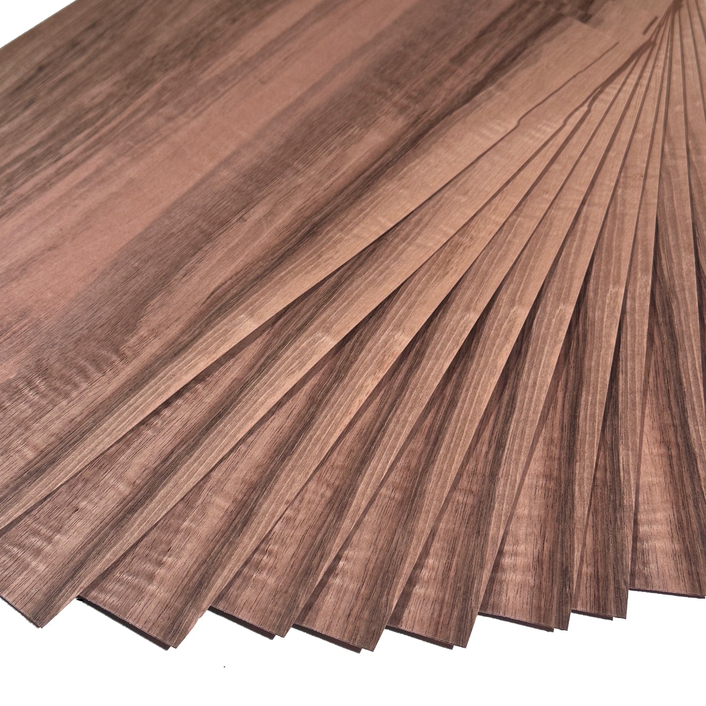 European Walnut wood veneer set of 12 sheets 14" x 8" ( 36 x 20 cm )