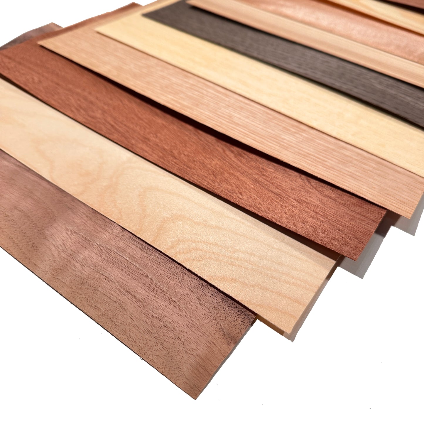 Wood veneer mixed pack. Set of 12 leafs.