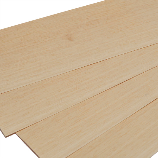 Koto wood veneer. Set of 4 sheets 22" x 7" ( 56 x 18 cm )