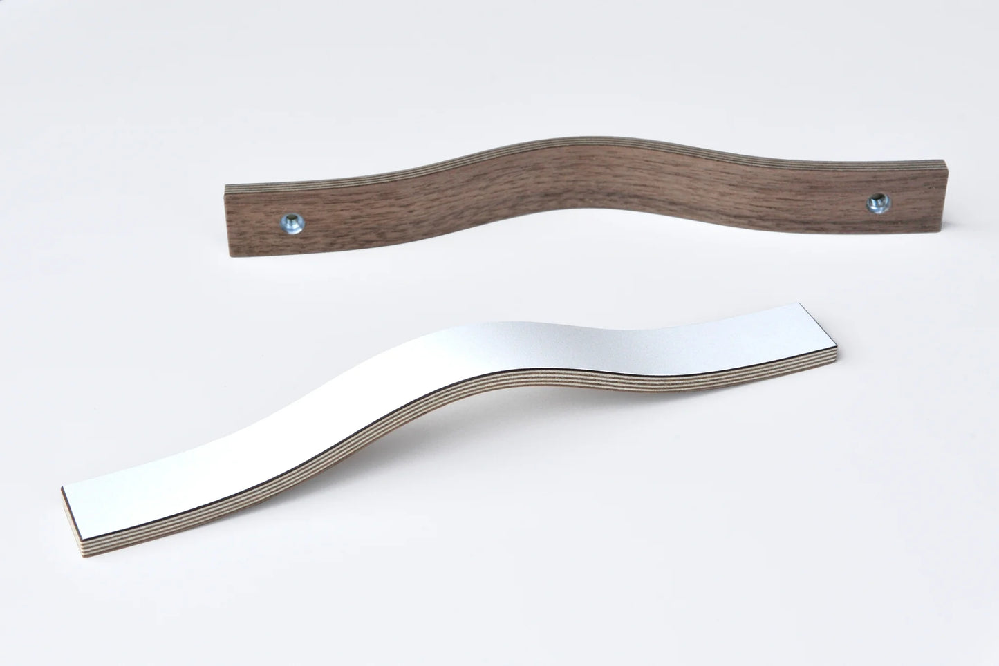 White laminated wooden handles 195mm