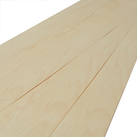 Canadian Maple wood veneer. Sheet 8ft x 10"+ ( 244 x 25 cm )