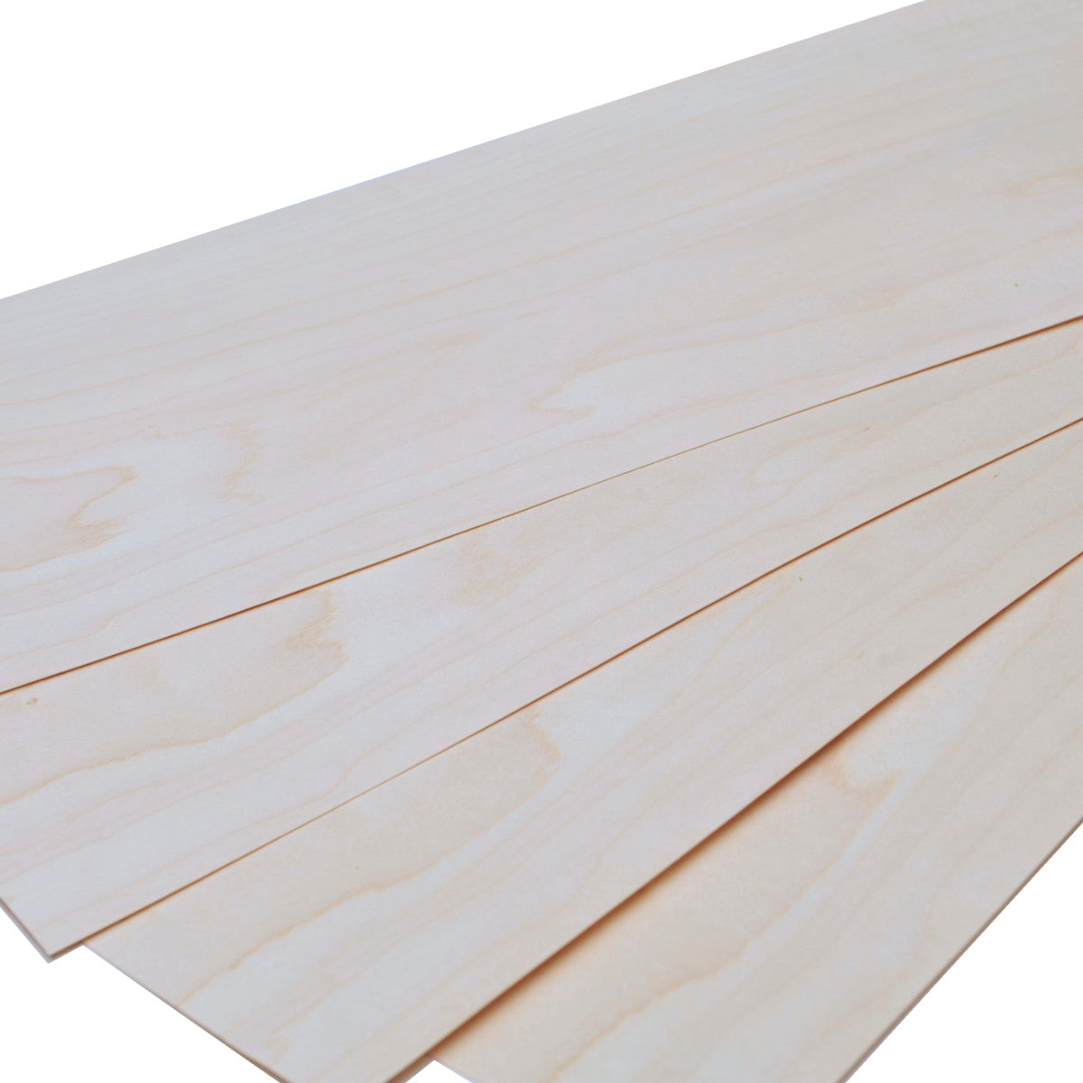 Canadian Maple wood veneer - set of 4 leafs 22" x 7" ( 56 x 18 cm )