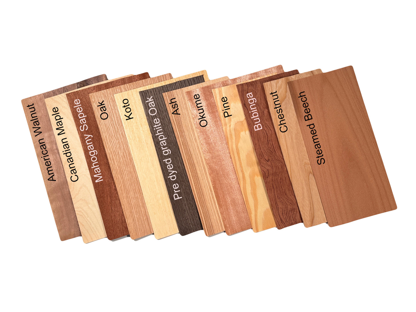 Wood veneer mixed pack. Set of 12 leafs.