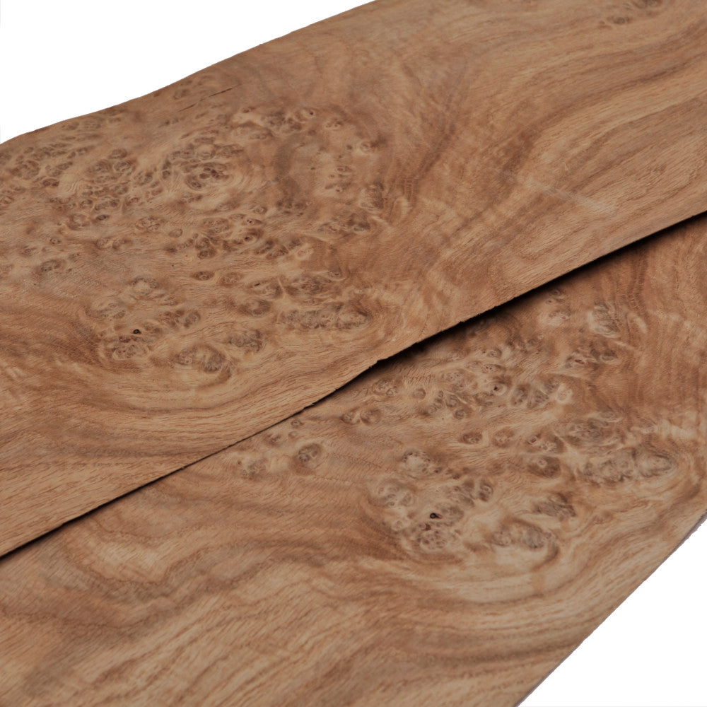 Oak Burr veneer - set of 2 leafs 22" x 7.5" ( 56 x 19 cm )