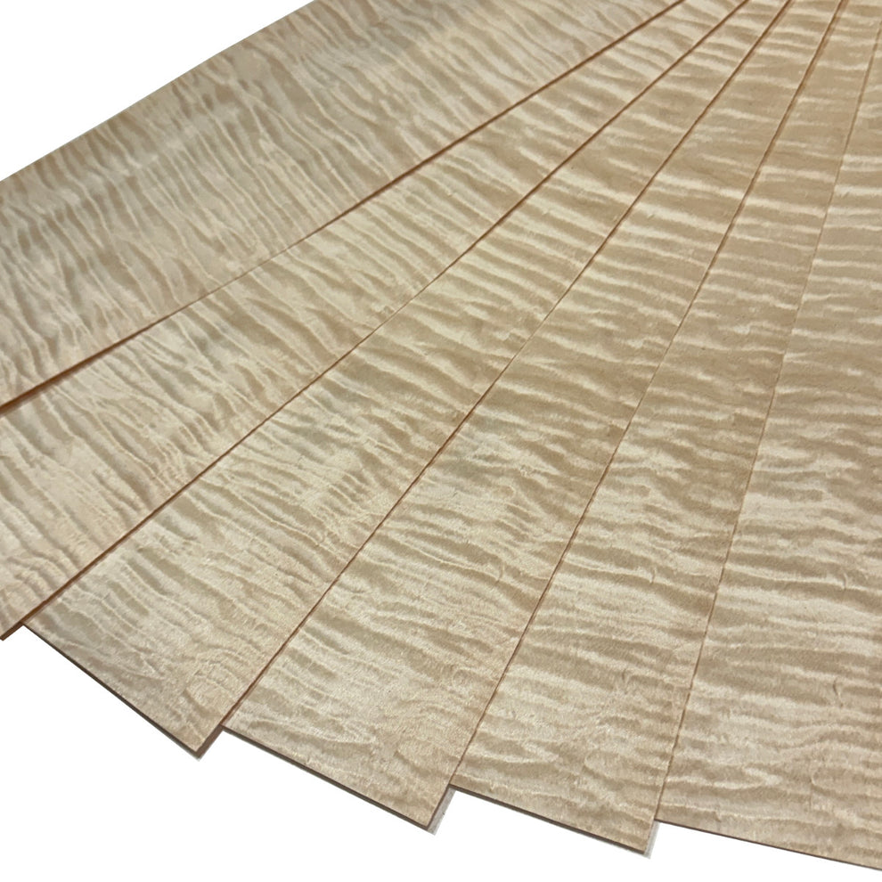 Quilted Maple wood veneer. 6 Sheets 14.5