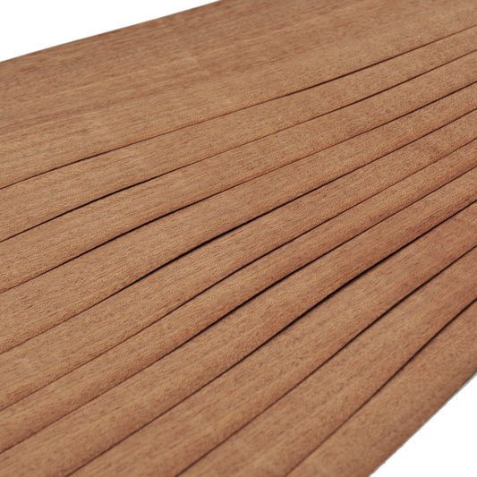 Mahogany Sapele straight cut veneer. Set of 10 leafs: 22" x 4" ( 56 x 10 cm )