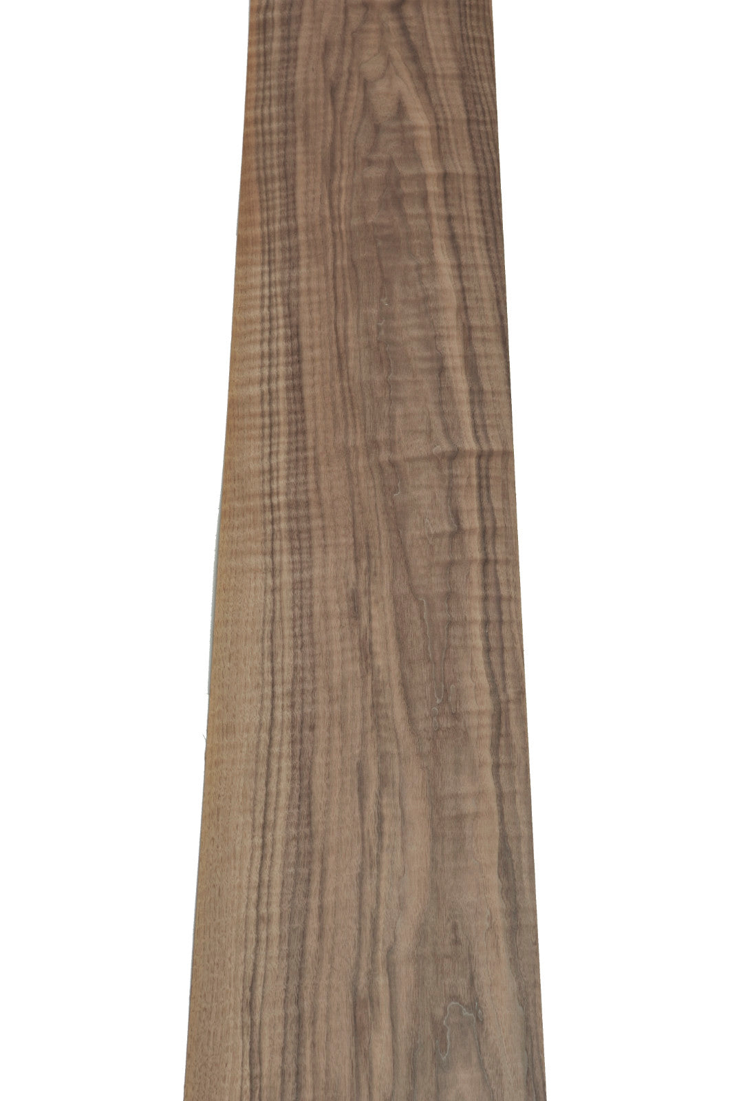 Figured American Walnut wood veneer. Sheet 8ft x 10-12" ( 244 x 25-30 cm )