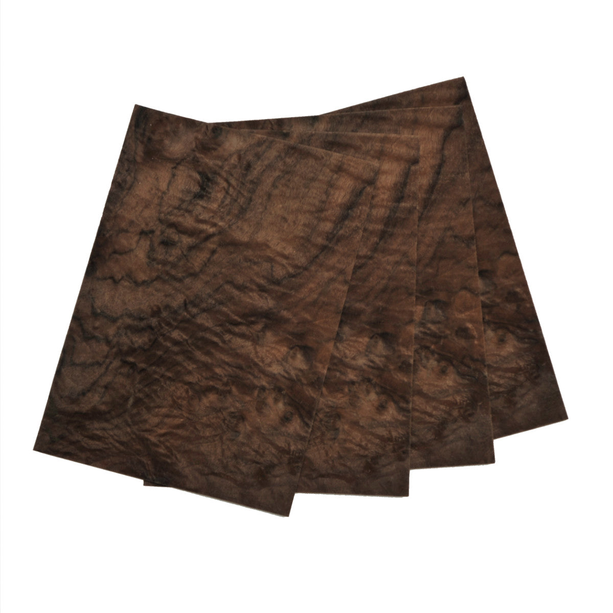 Walnut cluster veneer - set of 4 leafs: 10.5" x 7" ( 26 x 18 cm )