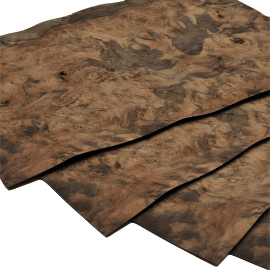 Walnut cluster veneer - set of 4 leafs: 15" x 11.5" ( 38 x 29 cm )