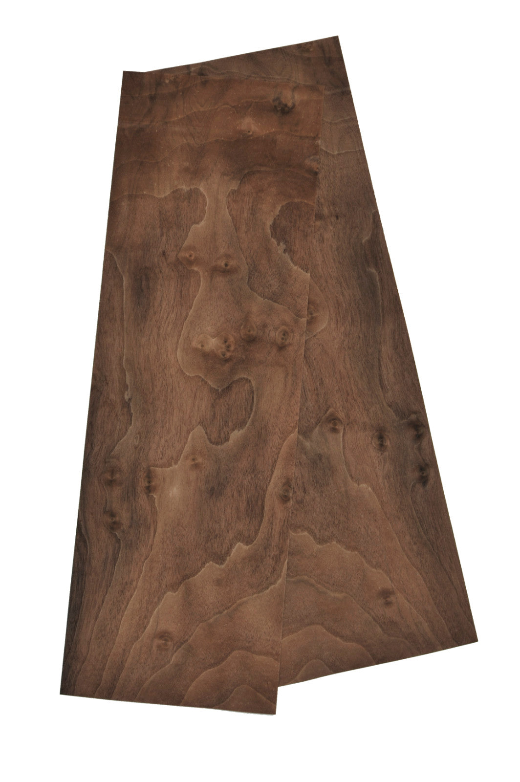 Walnut cluster veneer Set of 2 leafs 22" x 7" ( 56 x 18 cm )