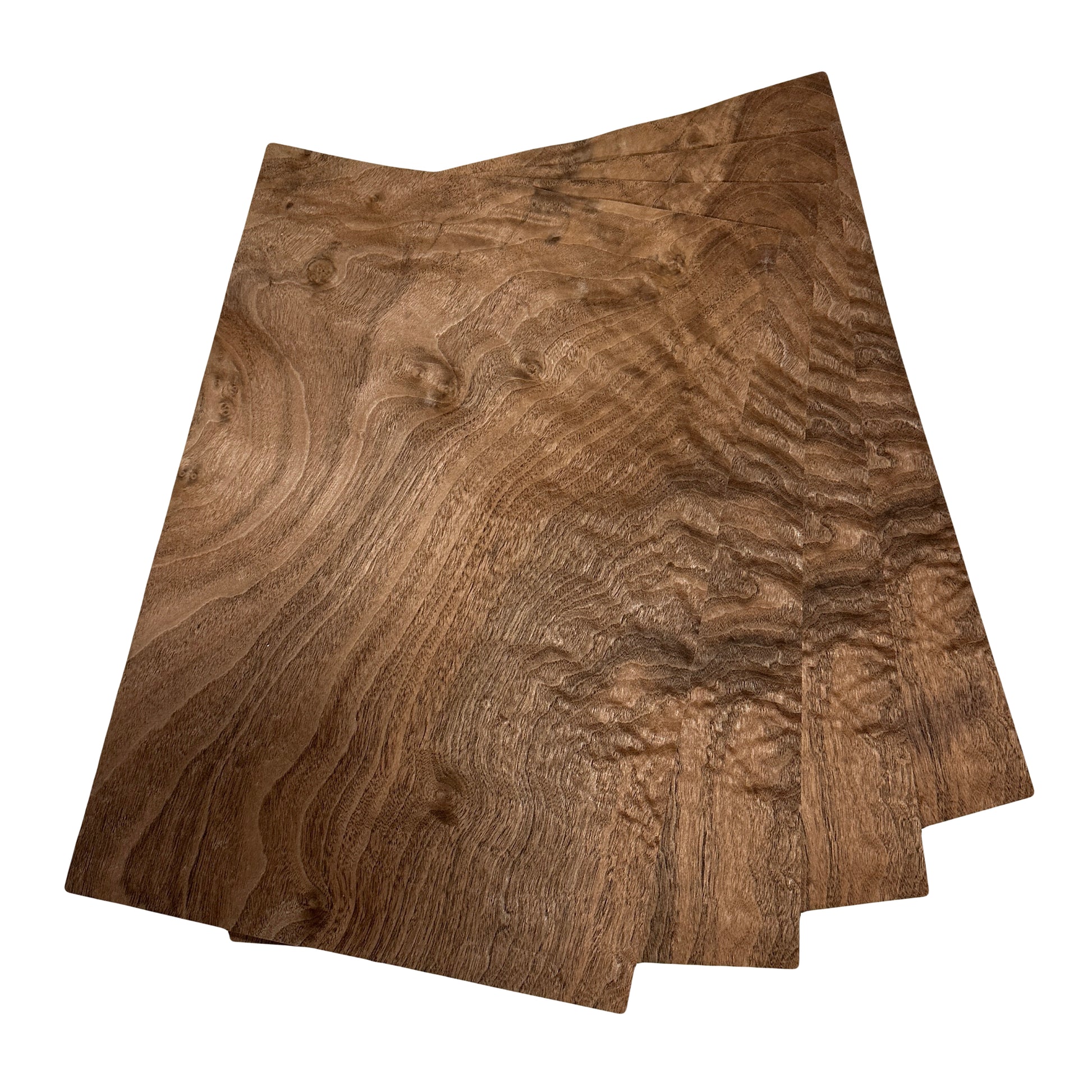 Walnut cluster veneer sheets