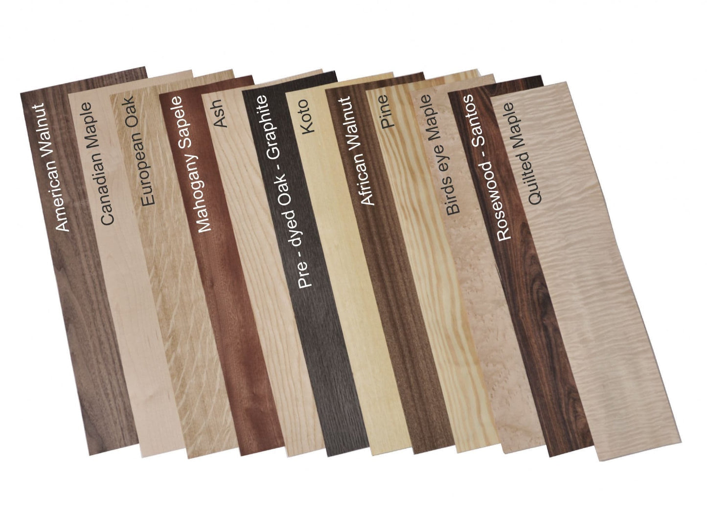 Wood veneer mixed pack. Set of 12 leafs - large