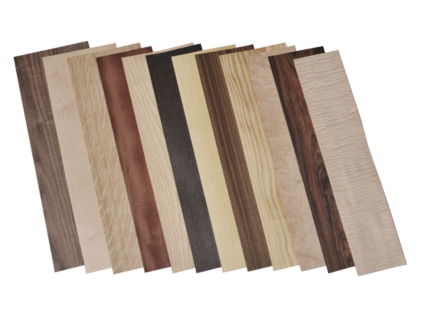 Wood veneer mixed pack. Set of 12 leafs - large