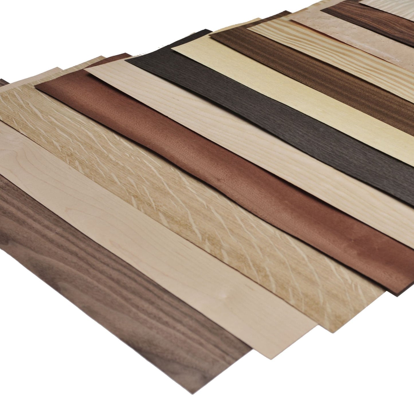 Wood veneer mixed pack. Set of 12 leafs - large