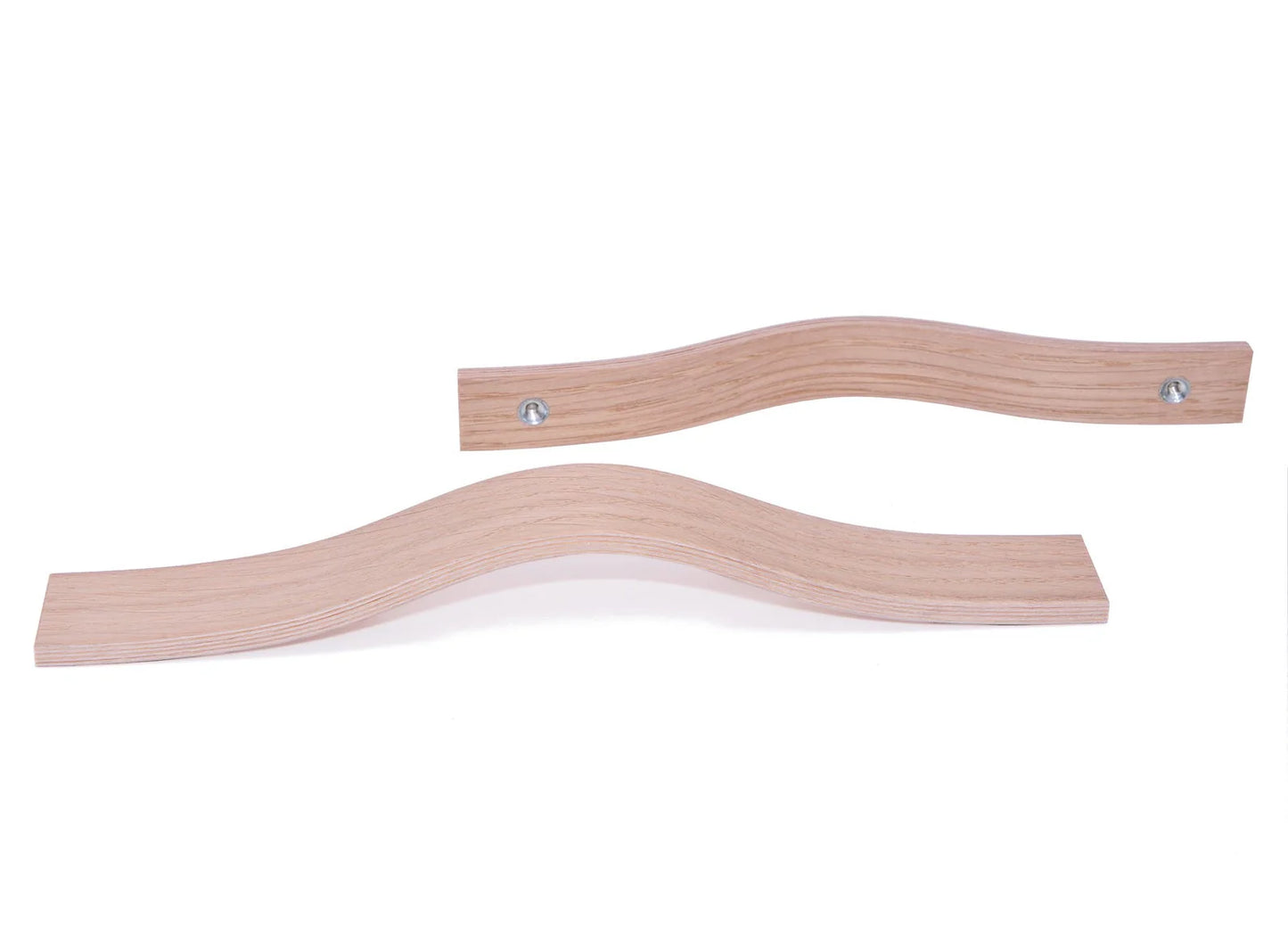 Oak wooden furniture finished handles. 2 sizes: 195 and 230mm