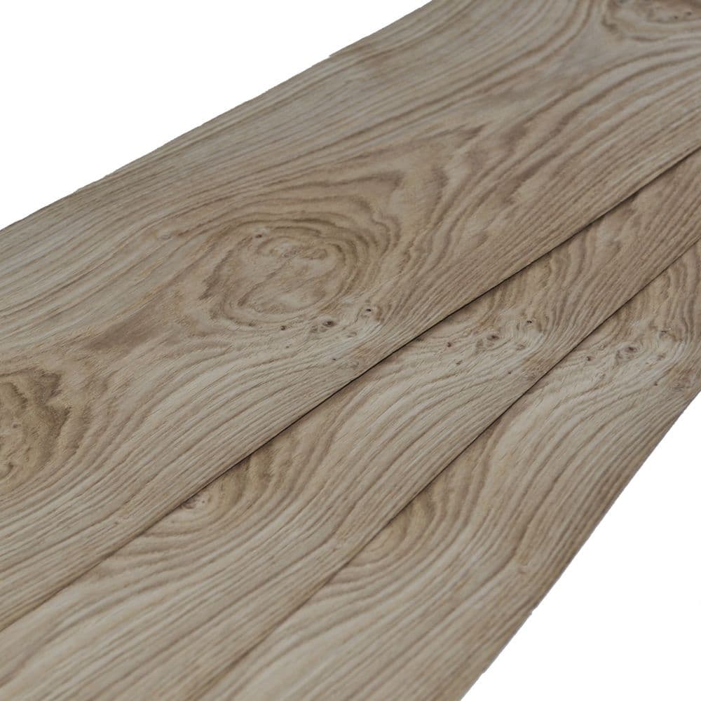 Pippy Oak wood veneer. Sheet 8ft 2" x 8-10" ( 250 x 20-26cm )