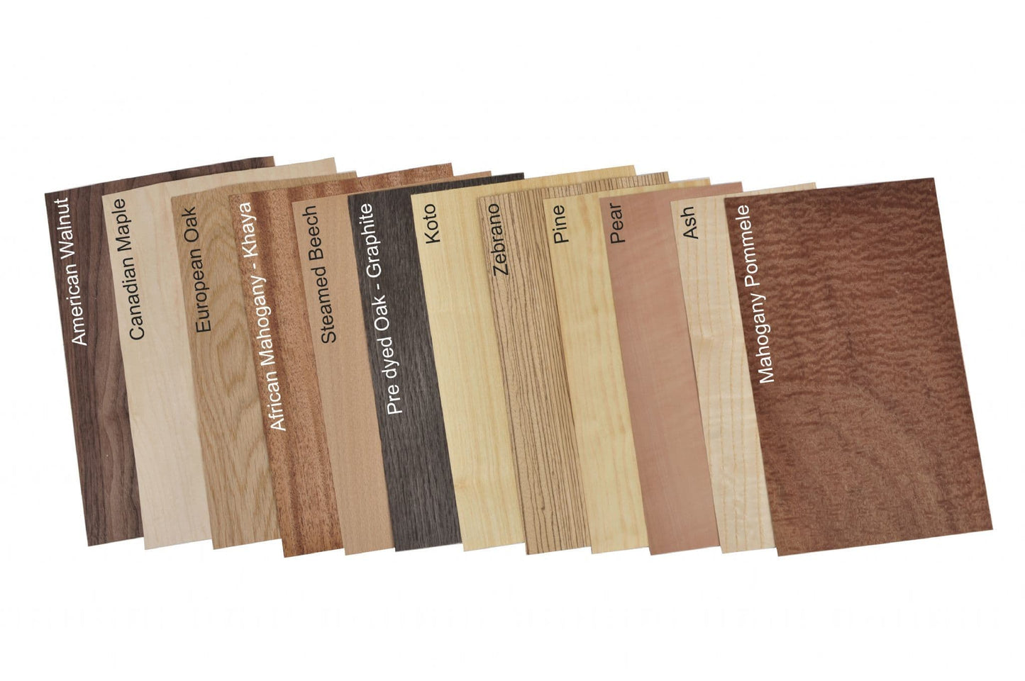 Wood veneer mixed pack. Set of 12 leafs.