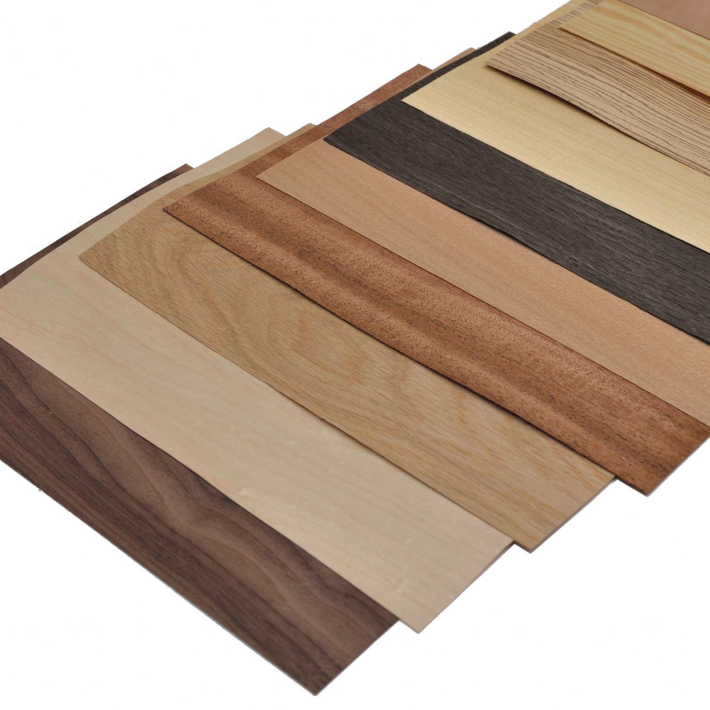 Wood veneer mixed pack. Set of 12 leafs.